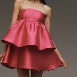 BNWT strapless tiered mini dress